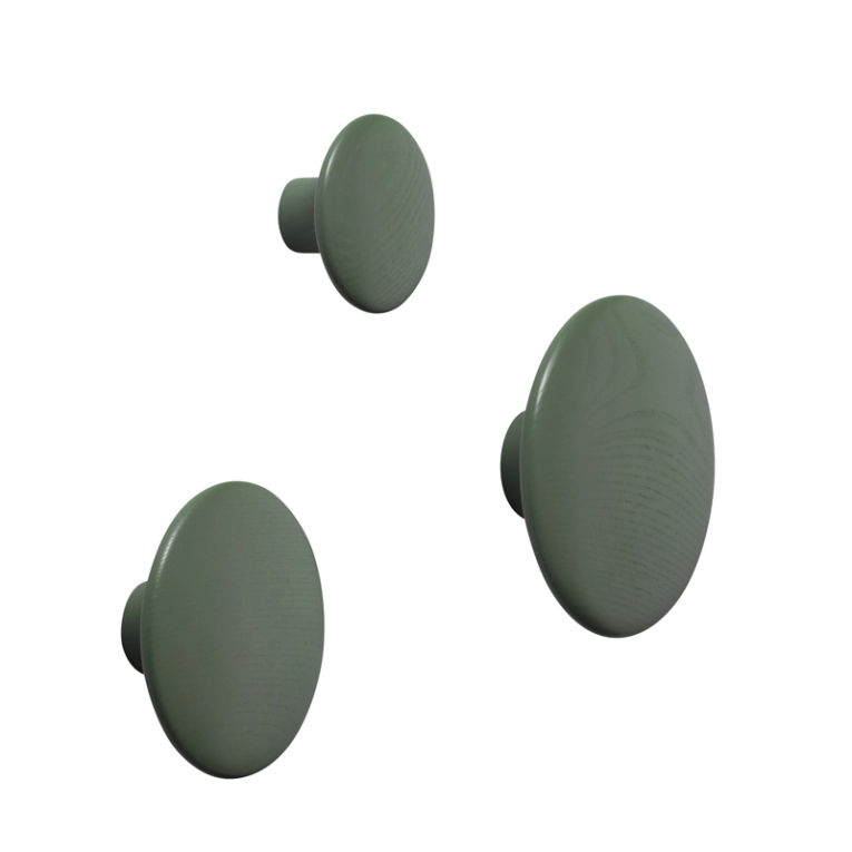 Patère Design Patère DOTS Ø 6,5 Vert cendré MUUTO