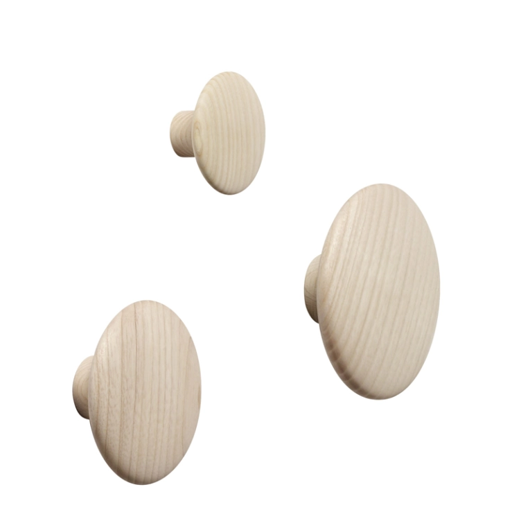Patère Design Patère DOTS Ø 6,5 Frêne MUUTO