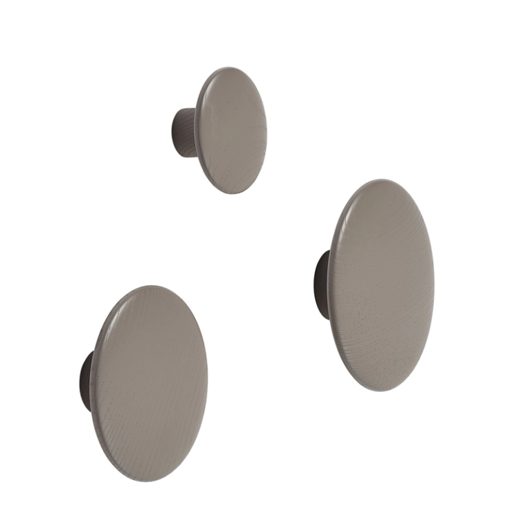 Patère Design Patère DOTS Ø 6,5 Taupe MUUTO