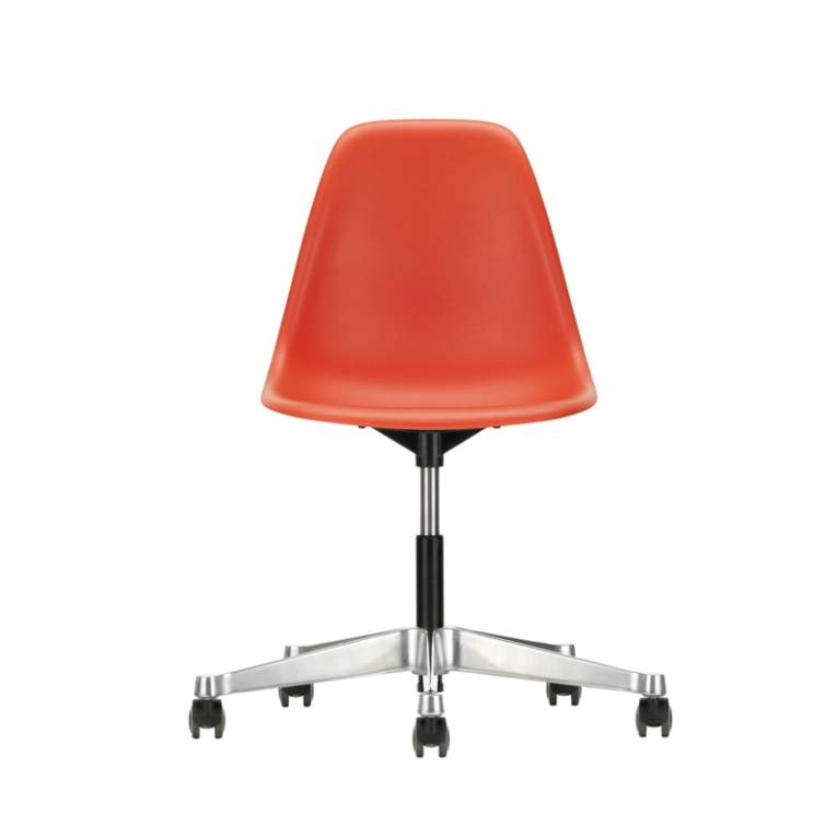 Fauteuil de bureau EAMES PLASTIC SIDE CHAIR PSCC Rouge coquelicot RE VITRA