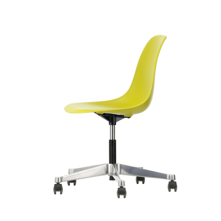 Fauteuil de bureau EAMES PLASTIC SIDE CHAIR PSCC Moutarde RE VITRA