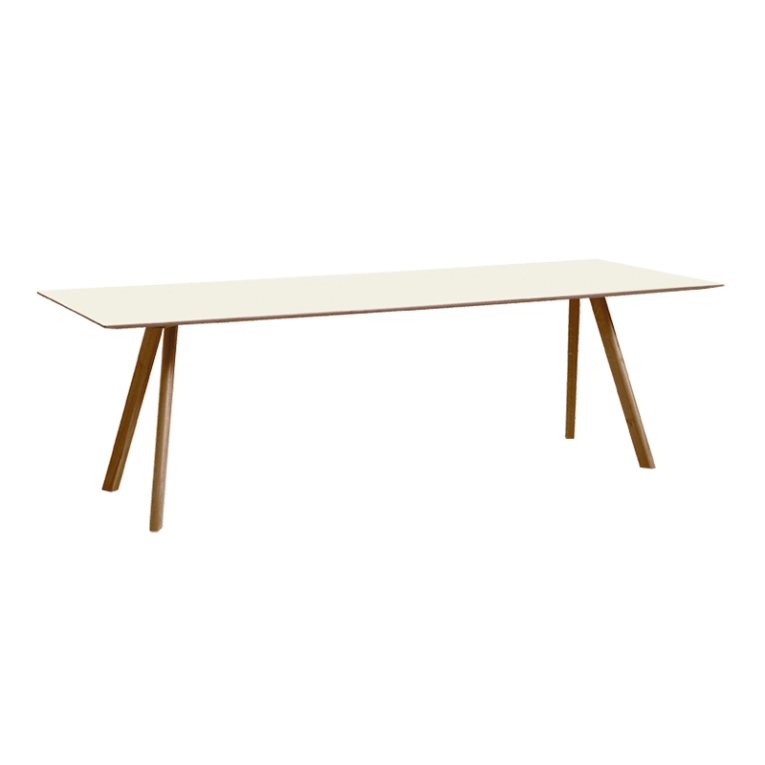 Table COPENHAGUE CPH 30 Lino blanc cassé/ noyer vernis à base d'eau HAY
