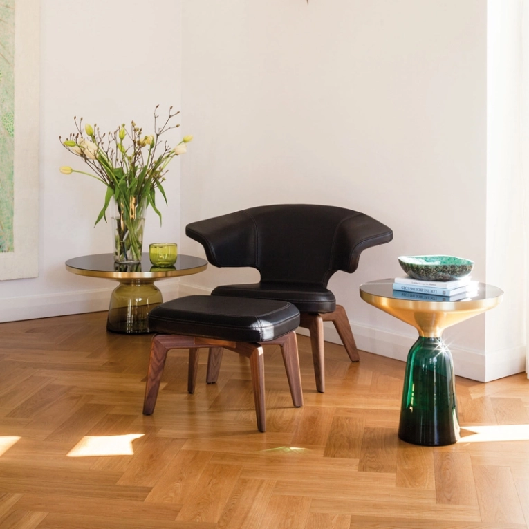 Table d'appoint guéridon BELL SIDE TABLE Bleu Montana CLASSICON