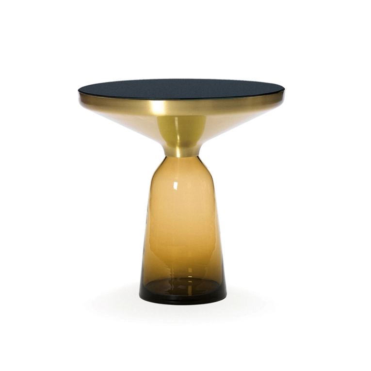 Table d'appoint guéridon BELL SIDE TABLE Orange ambré CLASSICON