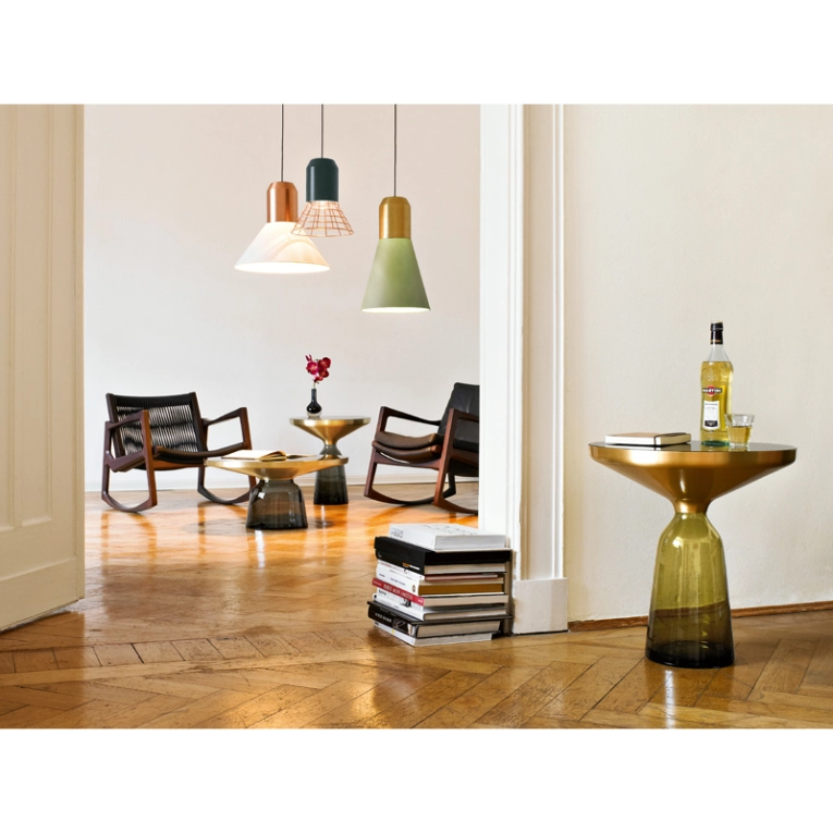 Table d'appoint guéridon BELL SIDE TABLE Vert olive CLASSICON