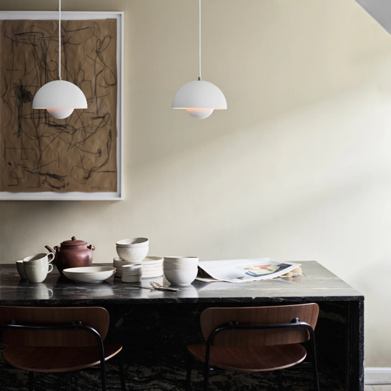 Suspension FLOWERPOT VP1 Gris clair mat AND TRADITION