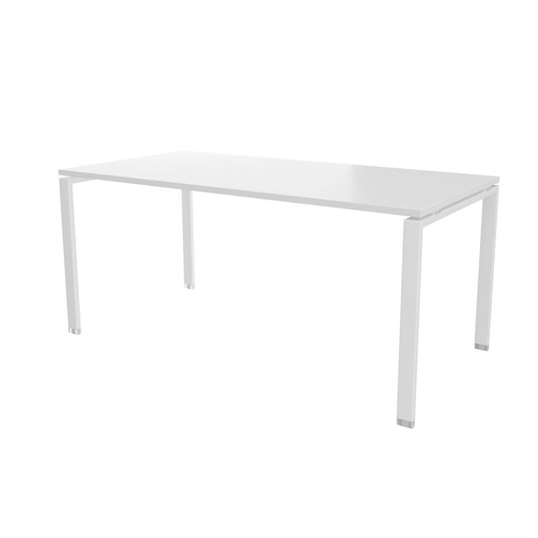Bureau individuel ATREO pieds droits Blanc SILVERA PRO