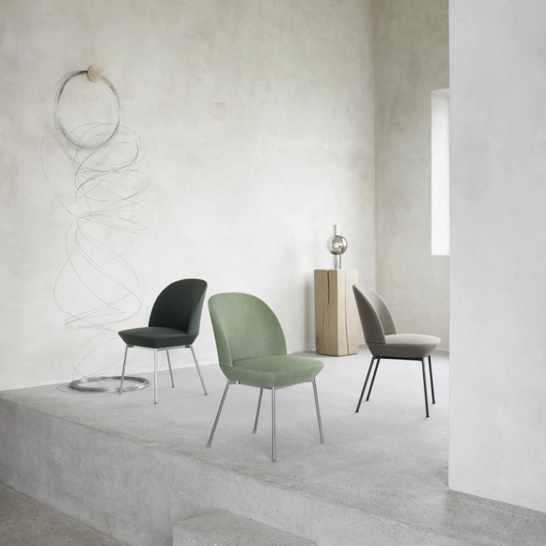 Chaise OSLO Beige 32/ chrome MUUTO