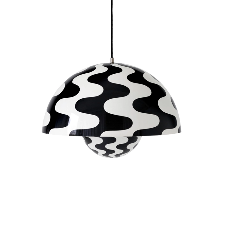Suspension FLOWERPOT VP2 Pattern noir & blanc AND TRADITION