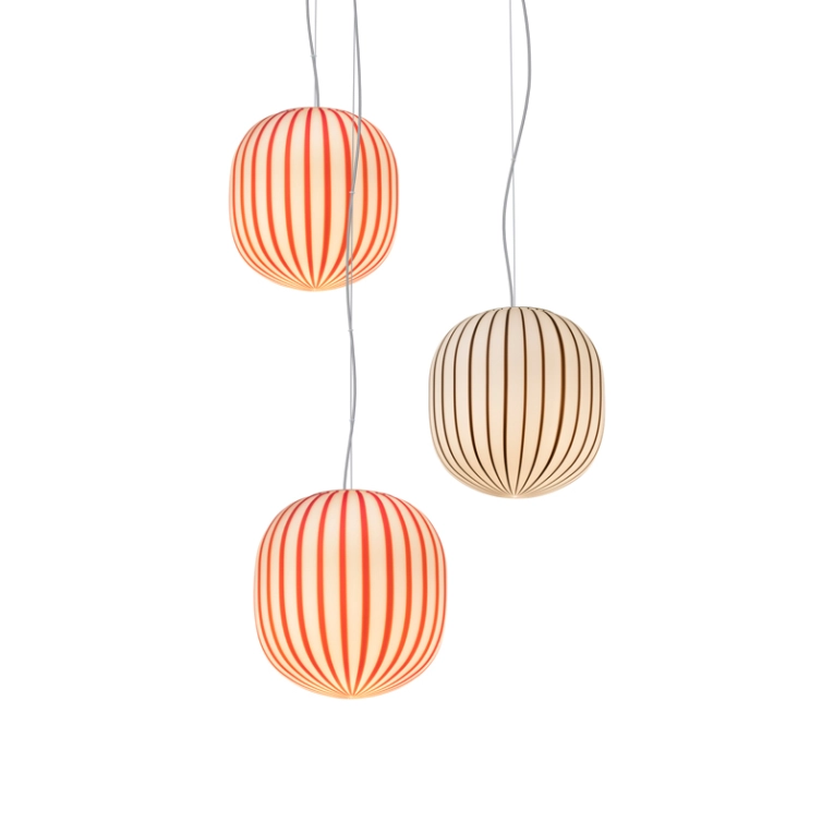 Suspension FILIGRANA CLUSTER C3a Noir, rouge ESTABLISHED & SONS