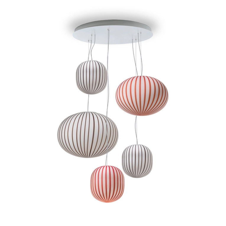 Suspension FILIGRANA CLUSTER C5 Noir, rouge ESTABLISHED & SONS