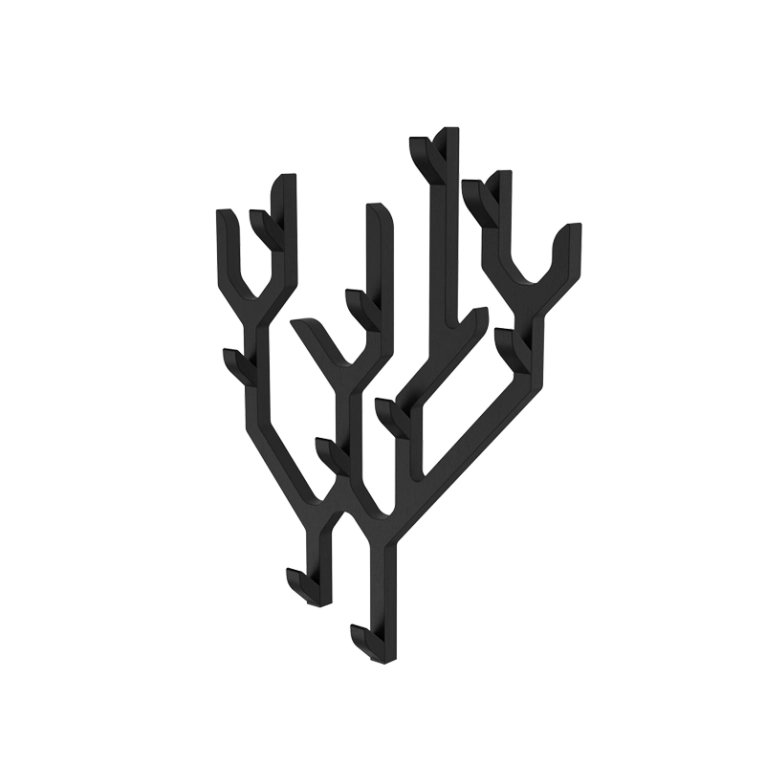 Porte-manteau Porte-manteau mural AMBROISE Noir HARTO