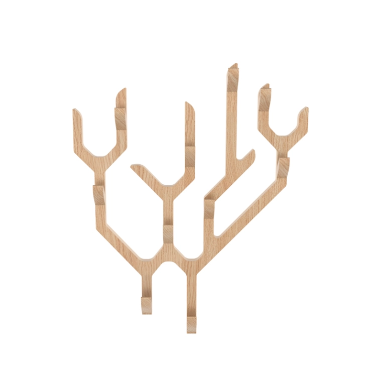 Porte-manteau Porte-manteau mural AMBROISE Chêne HARTO