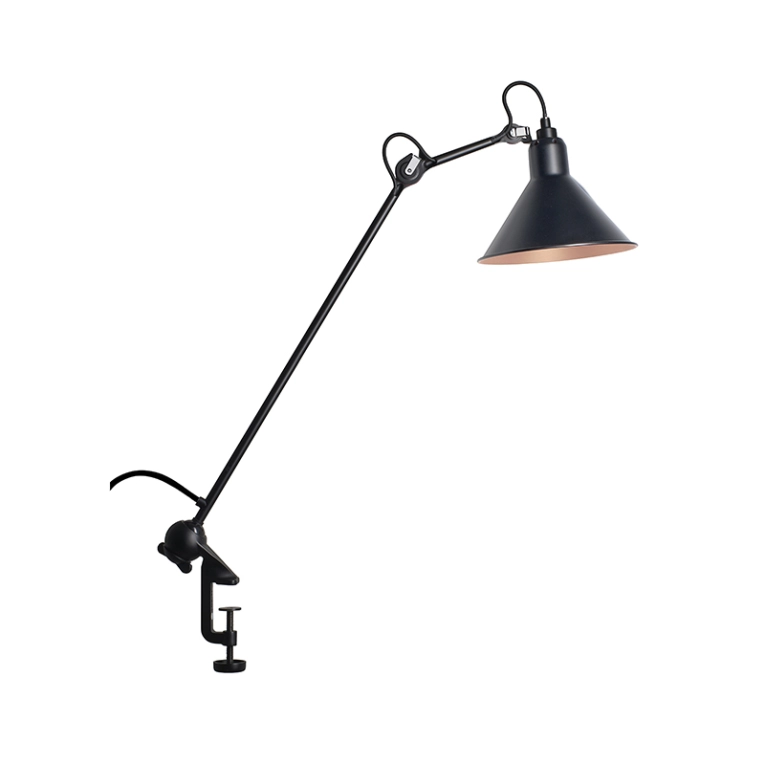 Lampe de bureau GRAS N°201 Noir/ intérieur cuivre DCW EDITIONS