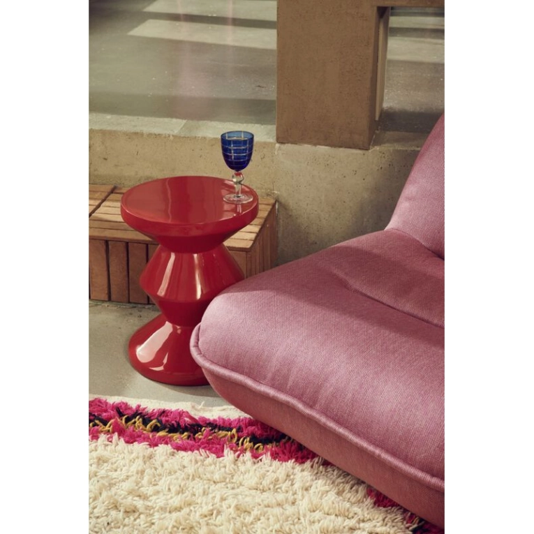 Tabouret ZIG ZAG Rose clair POLS POTTEN