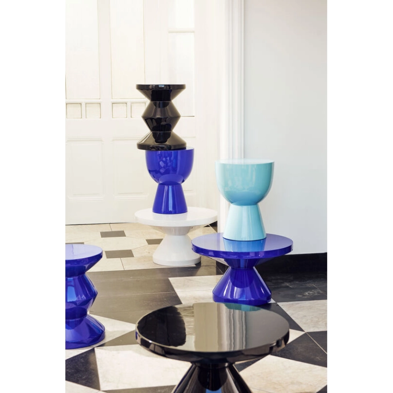 Tabouret ZIG ZAG Bleu foncé POLS POTTEN