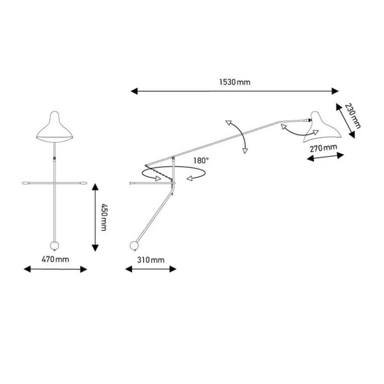 Applique MANTIS BS2 Noir DCW EDITIONS