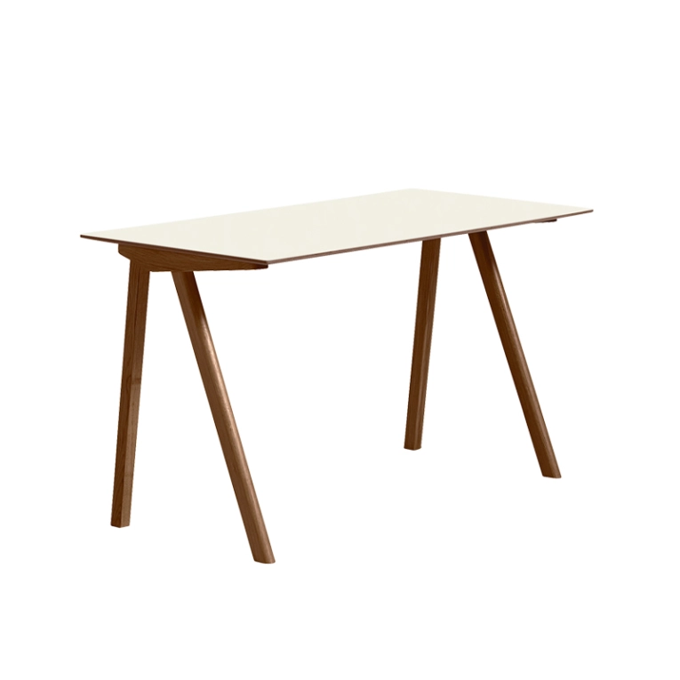 Bureau COPENHAGUE DESK 90 Lino blanc cassé/ noyer vernis à base d'eau HAY