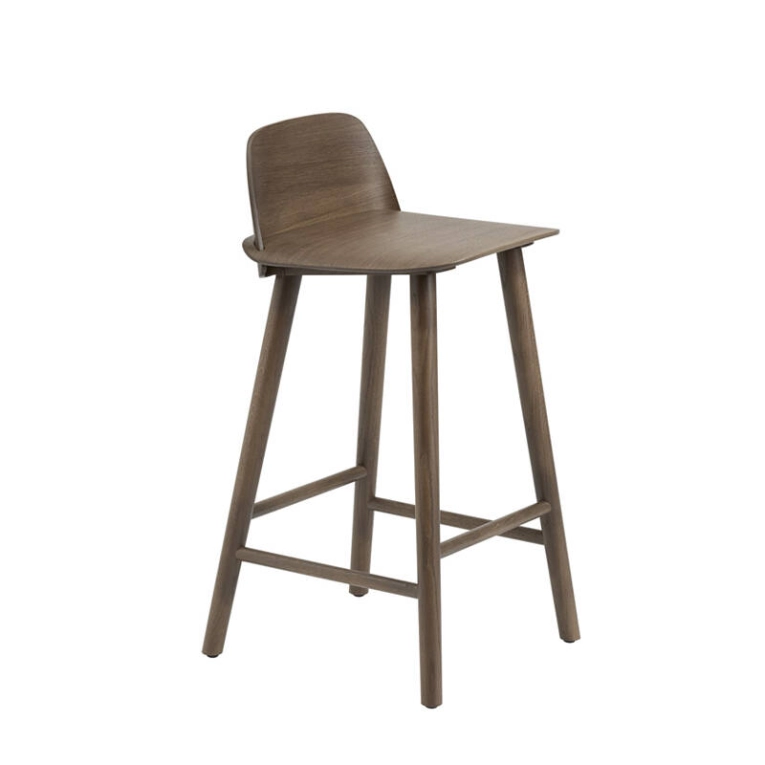 Tabouret haut NERD BARSTOOL Brun foncé MUUTO