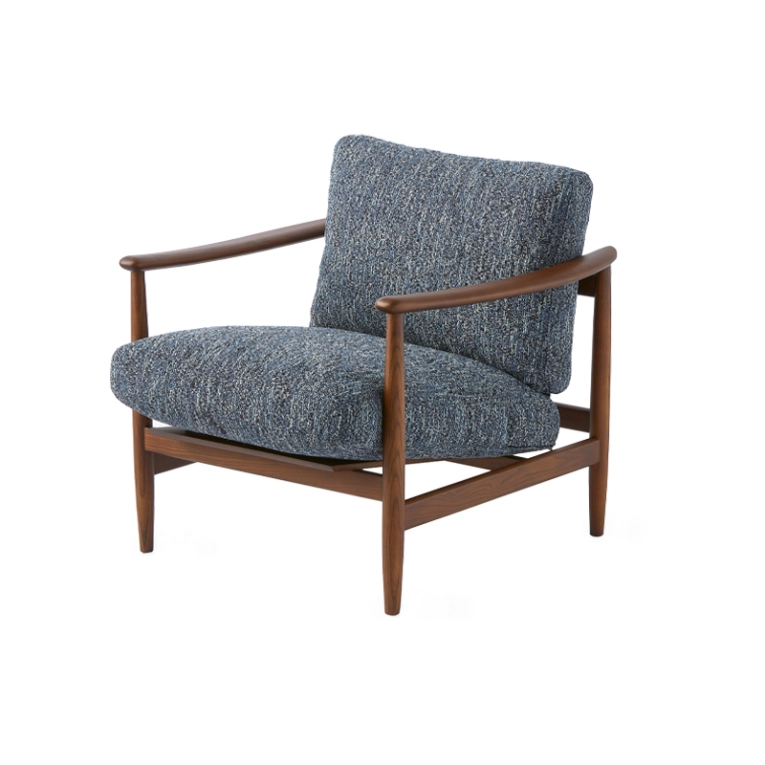 Fauteuil TODD Boho bleu foncé POLS POTTEN