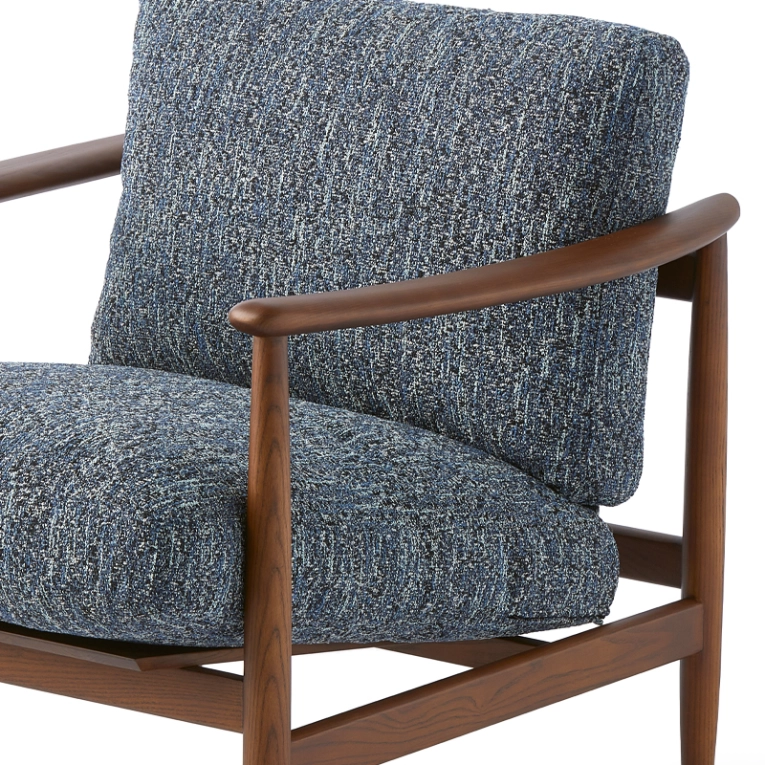 Fauteuil TODD Boho bleu foncé POLS POTTEN