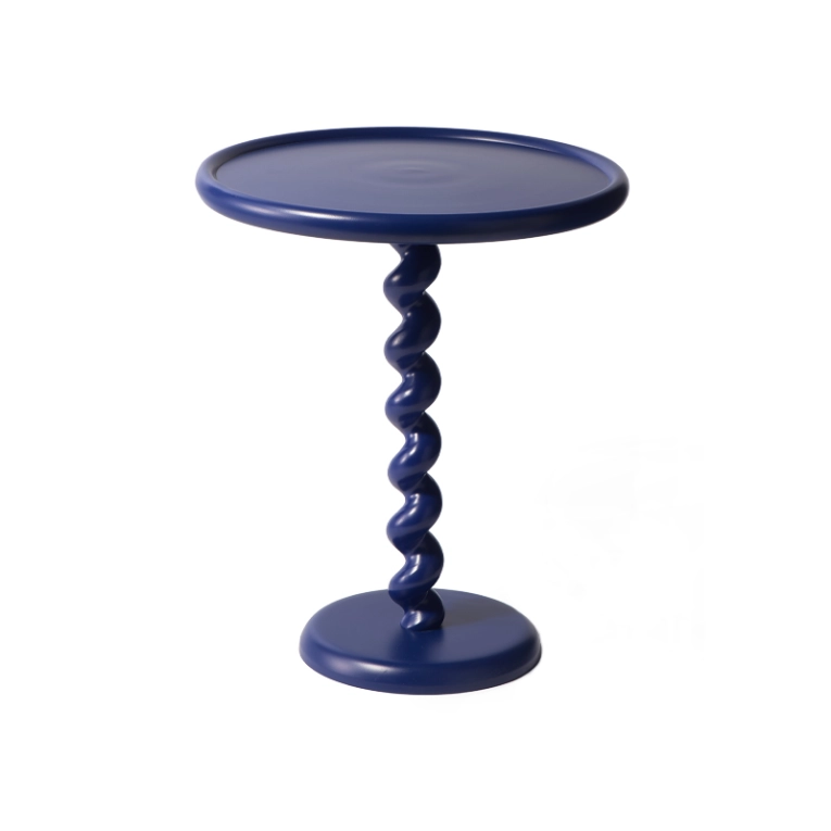 Table d'appoint guéridon TWISTER Bleu foncé POLS POTTEN