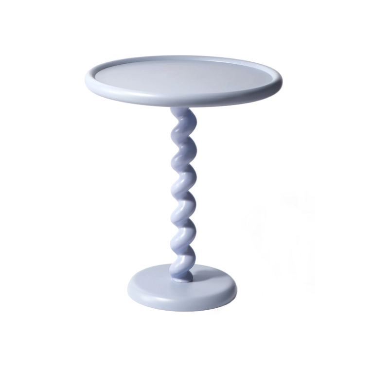Table d'appoint guéridon TWISTER Bleu clair POLS POTTEN