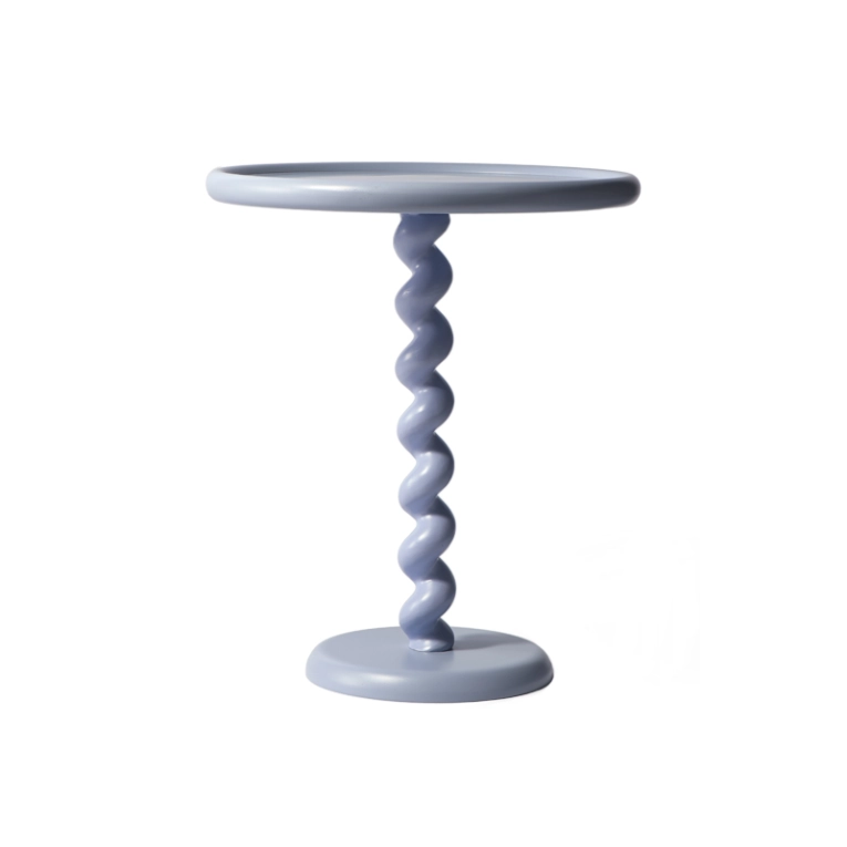 Table d'appoint guéridon TWISTER Bleu clair POLS POTTEN