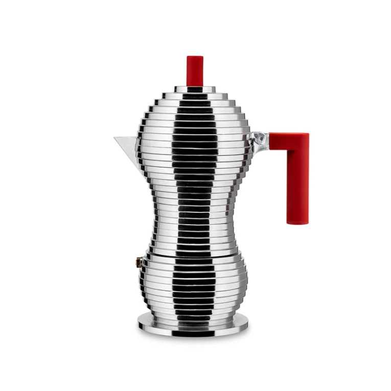 Café & Thé Cafetière expresso PULCINA 6 tasses Rouge ALESSI