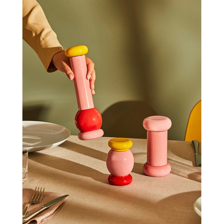 Accessoire de cuisine Moulin à sel et poivre ES18 Rose, rouge, jaune ALESSI