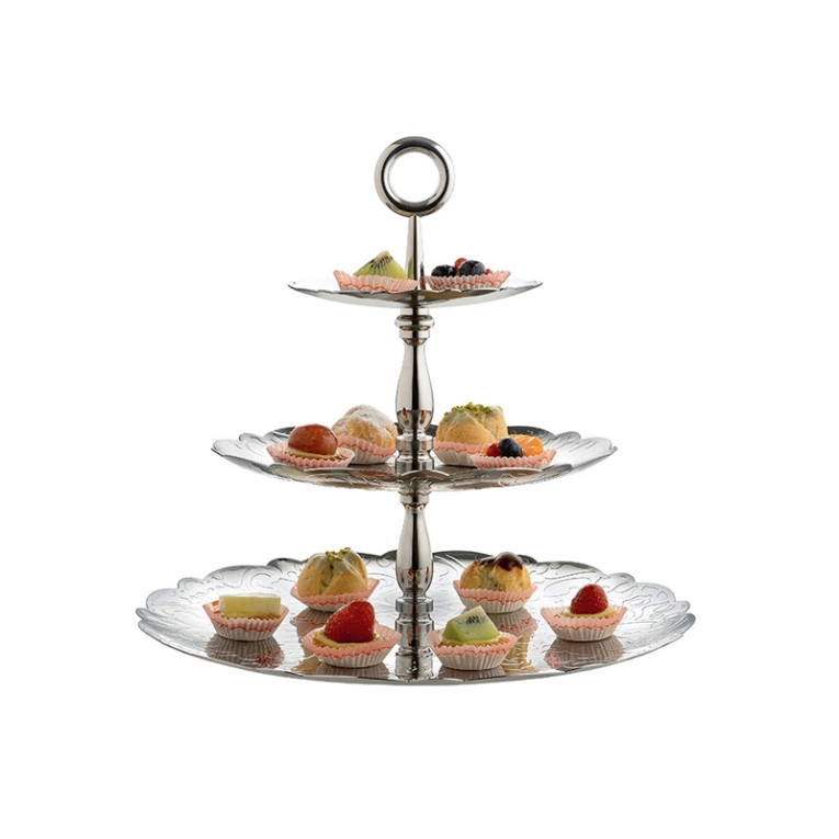 Plateau, plat Serviteur à 3 trois étages DRESSED Inox ALESSI