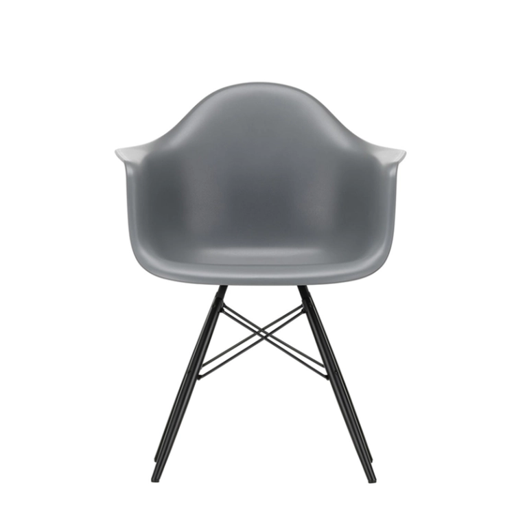 Chaise EAMES PLASTIC ARMCHAIR DAW Gris granit RE VITRA