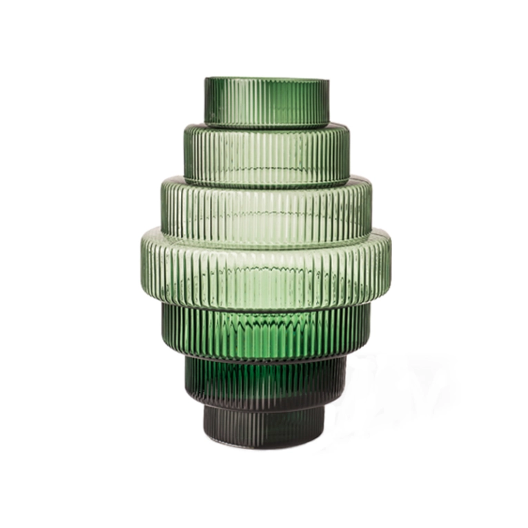 Vase Vase STEPS L Vert foncé POLS POTTEN