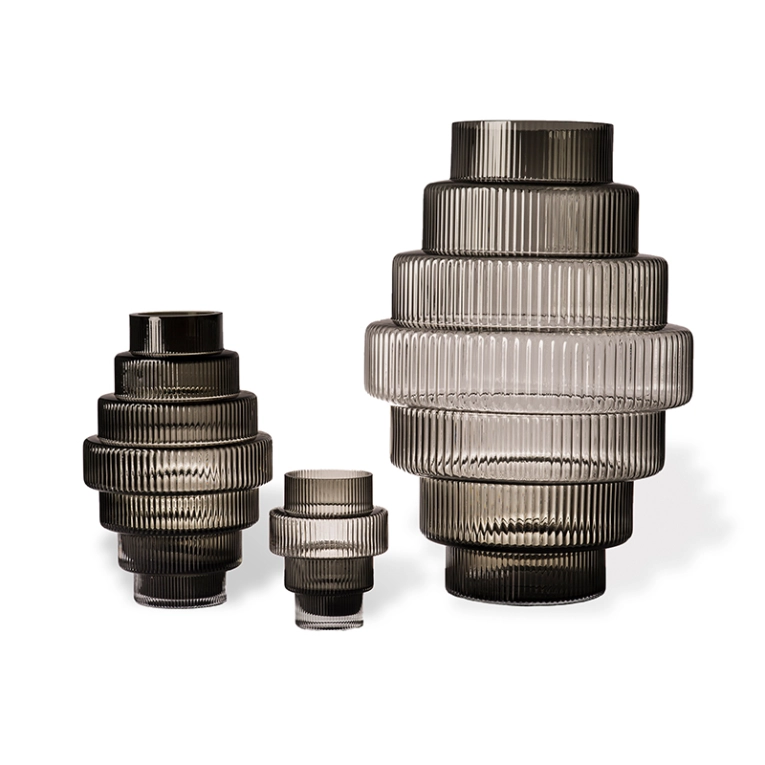 Vase Vase STEPS L Gris foncé POLS POTTEN