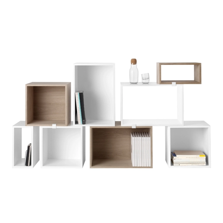 Etagère STACKED avec fond Blanc MUUTO