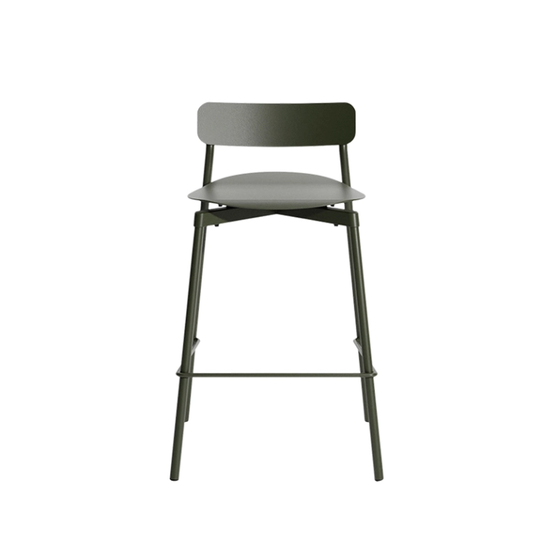 Tabouret haut FROMME H65 Vert bouteille PETITE FRITURE