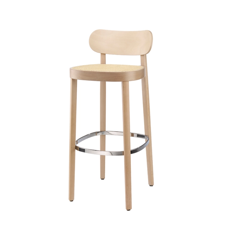 Tabouret haut 118 H Hêtre éclairci THONET