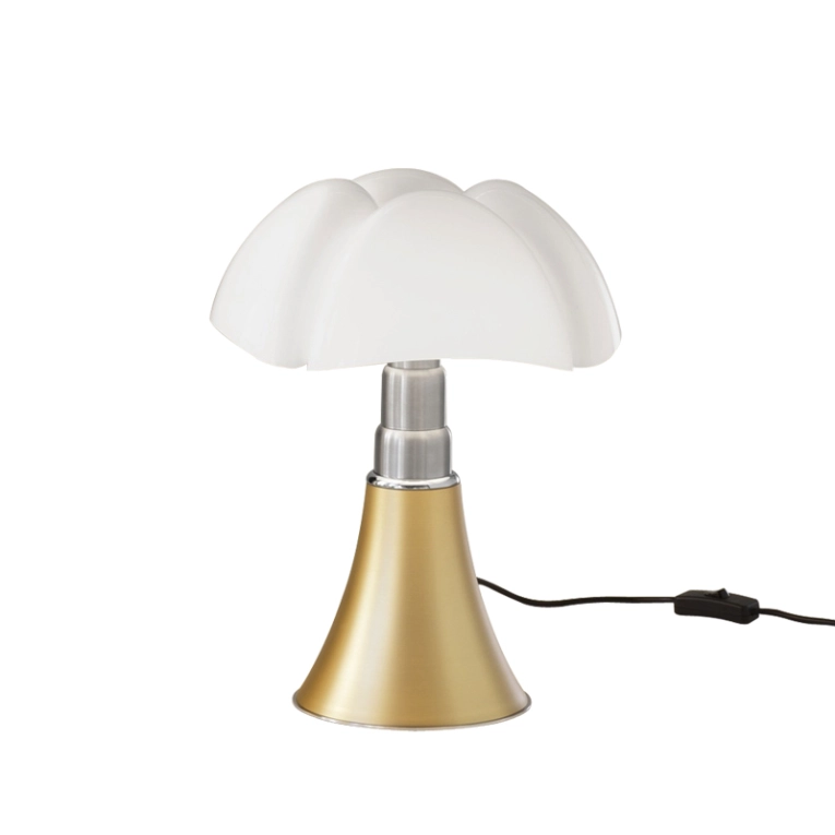 Lampe à poser MINIPIPISTRELLO Laiton satiné MARTINELLI LUCE