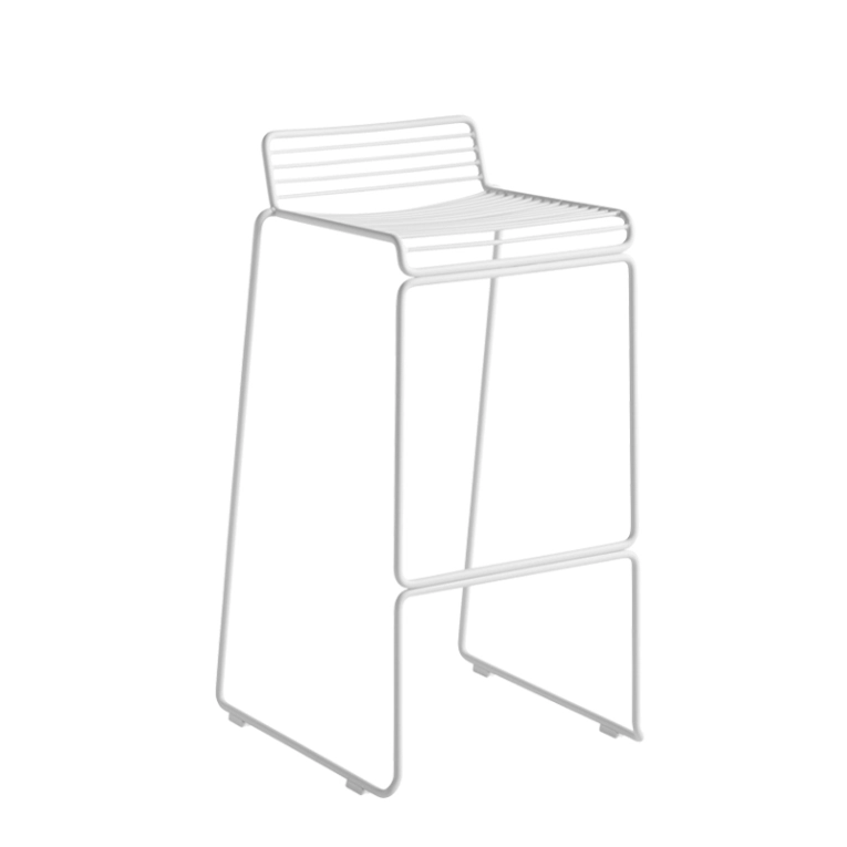 Tabouret haut HEE BARSTOOL H 75 Blanc HAY