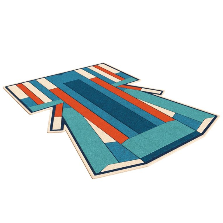 Tapis Tapis INÈS Bleu/Terracotta HARTO