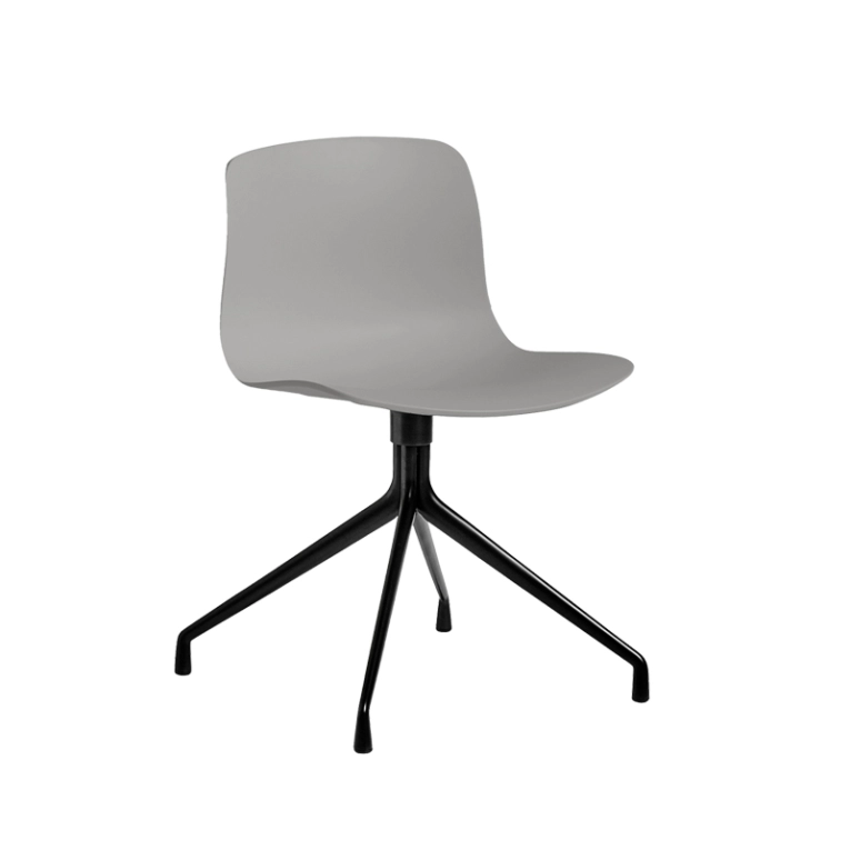 Chaise ABOUT A CHAIR AAC 10 Gris béton/ piètement noir HAY