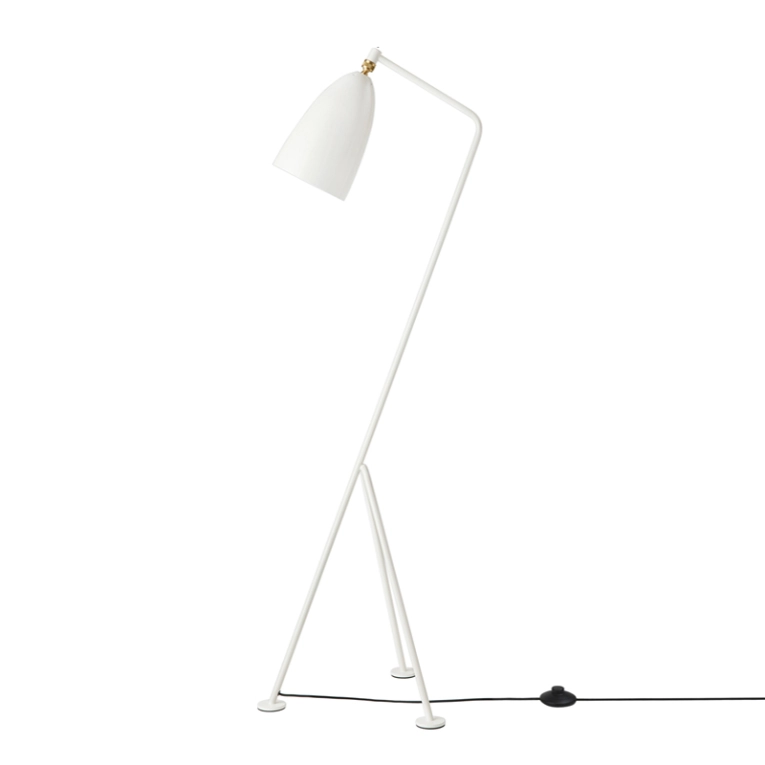Lampadaire GRÄSHOPPA Blanc albâtre brillant GUBI