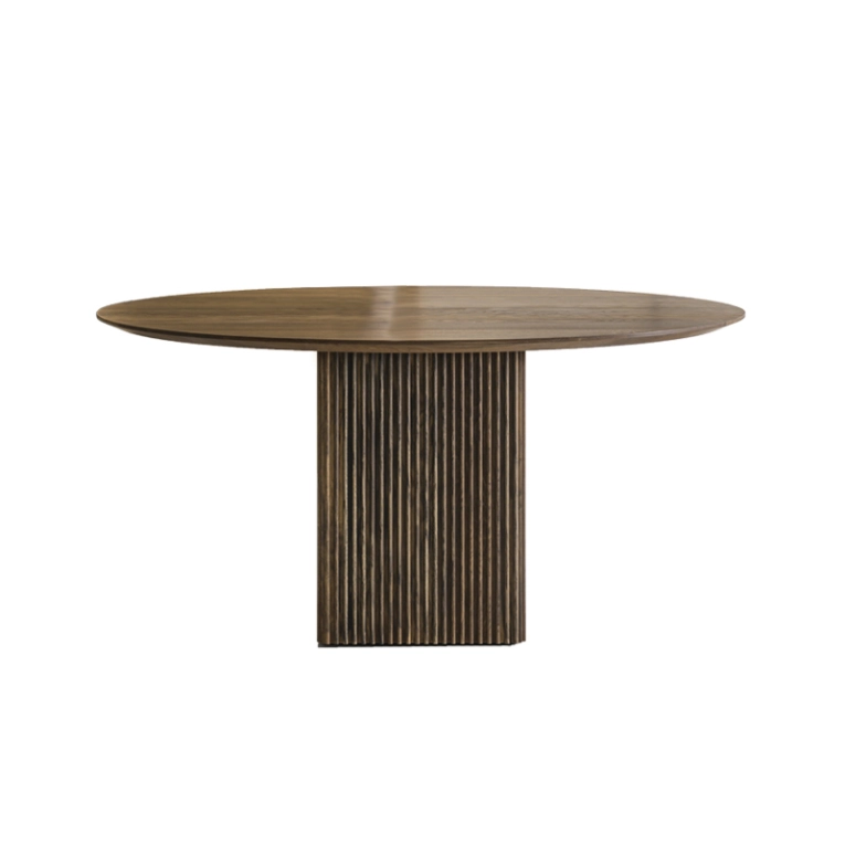 Table TEN ROUND Chêne fumé huilé DK3