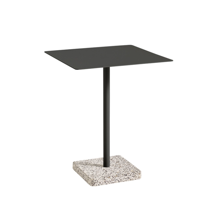 Table extérieur TERRAZZO 60x60 Anthracite/ terrazzo gris HAY