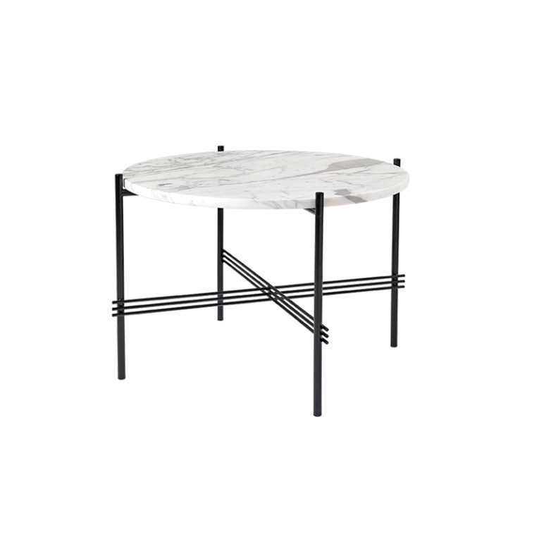 Table basse TS COFFEE Ø 55 Marbre Carrara blanc GUBI
