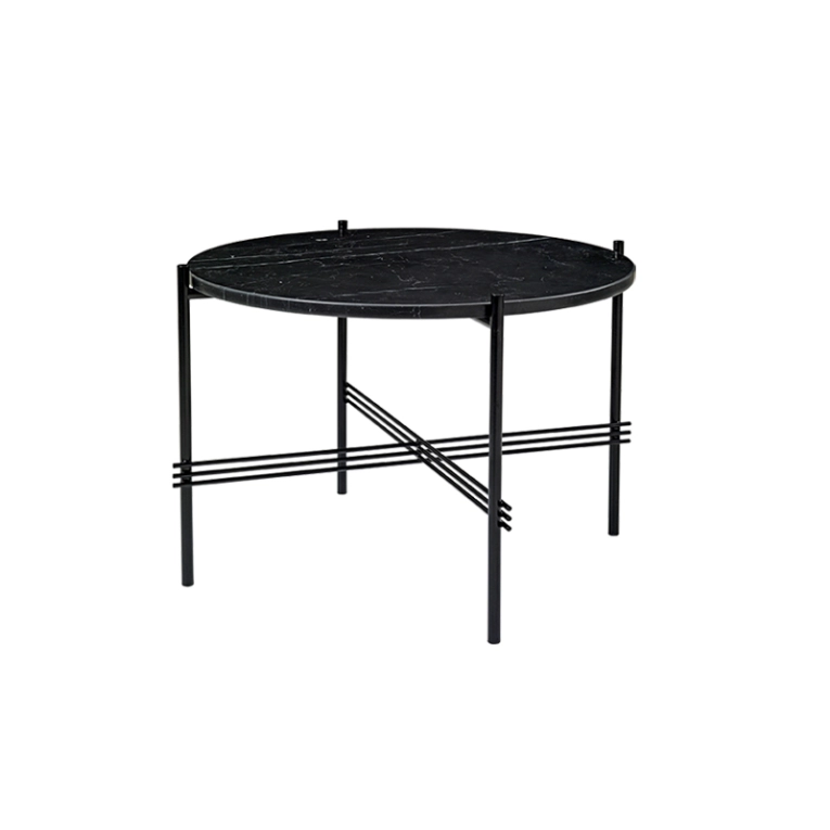 Table basse TS COFFEE Ø 55 Marbre Marquina noir GUBI