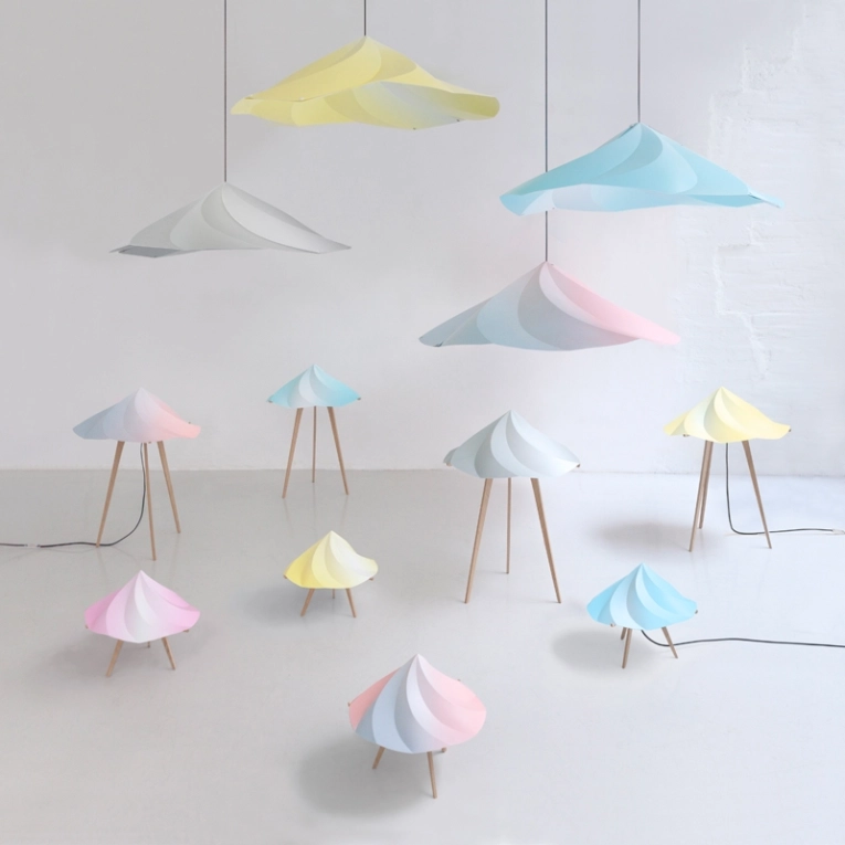 Lampe à poser CHANTILLY small Bleu ciel MOUSTACHE