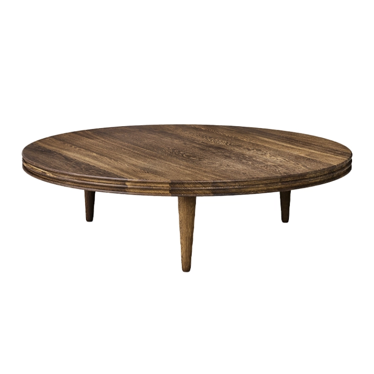 Table basse GROOVE ROUND H 30 Chêne fumé huilé DK3