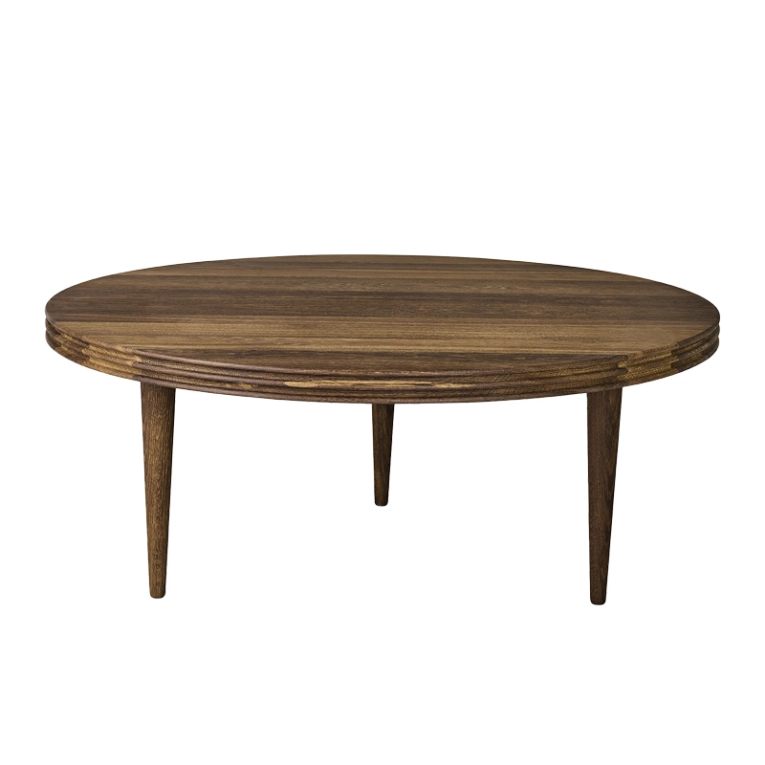 Table basse GROOVE ROUND H 45 Chêne fumé huilé DK3