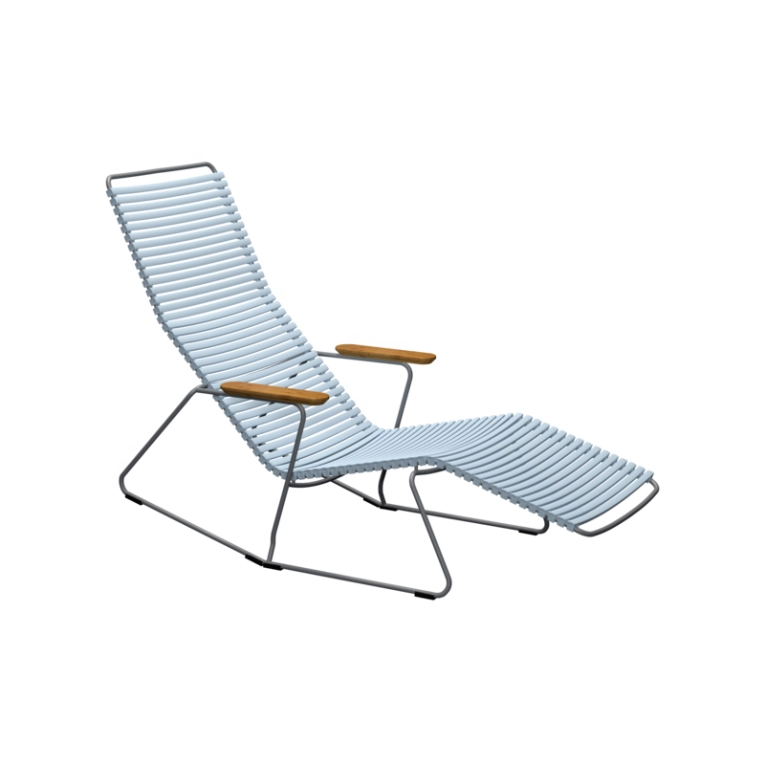 Bain de soleil, chaise longue et hamac Sunrocker CLICK Bleu clair HOUE